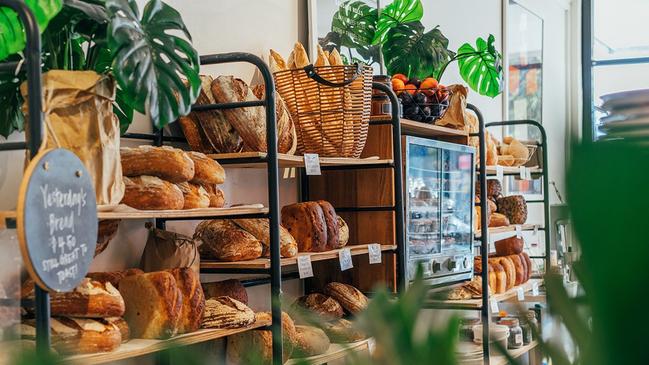 Some of the treats that can be found at Flour Water Salt bakery, Kiama. Joost and Kirsty Hilkemeijer bake traditionally — shaping and moulding dough by hand, left to rise for hours in willow baskets and baked, producing authentic handcrafted sourdough. Picture: Destination Kiama