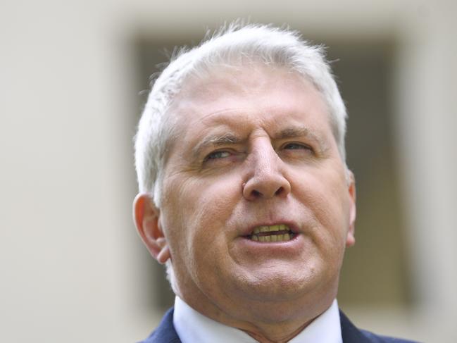 Australian shadow Minister for Employment Brendan O'Connor speaks to the media during a press conference at Parliament House in Canberra, Thursday, February 15, 2018.  (AAP Image/Lukas Coch) NO ARCHIVING