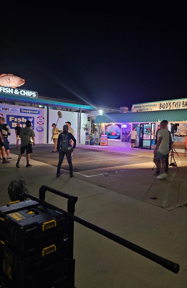 Home and Away filming at Bird's Fish Bar. Photo: Contributed