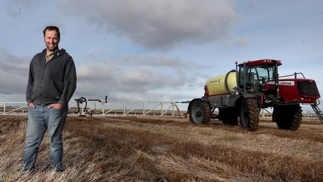 David Jochinke, from the VFF, on his farm. Picture: David Geraghty