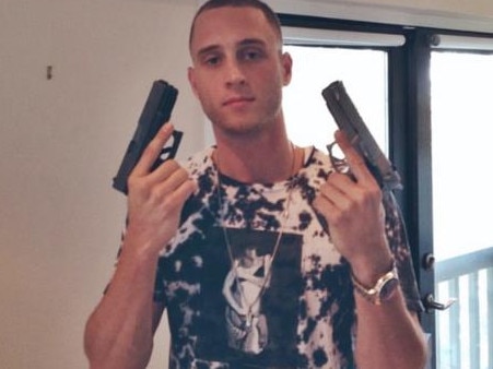 Chet Hanks copped criticism for posing with guns in 2017.