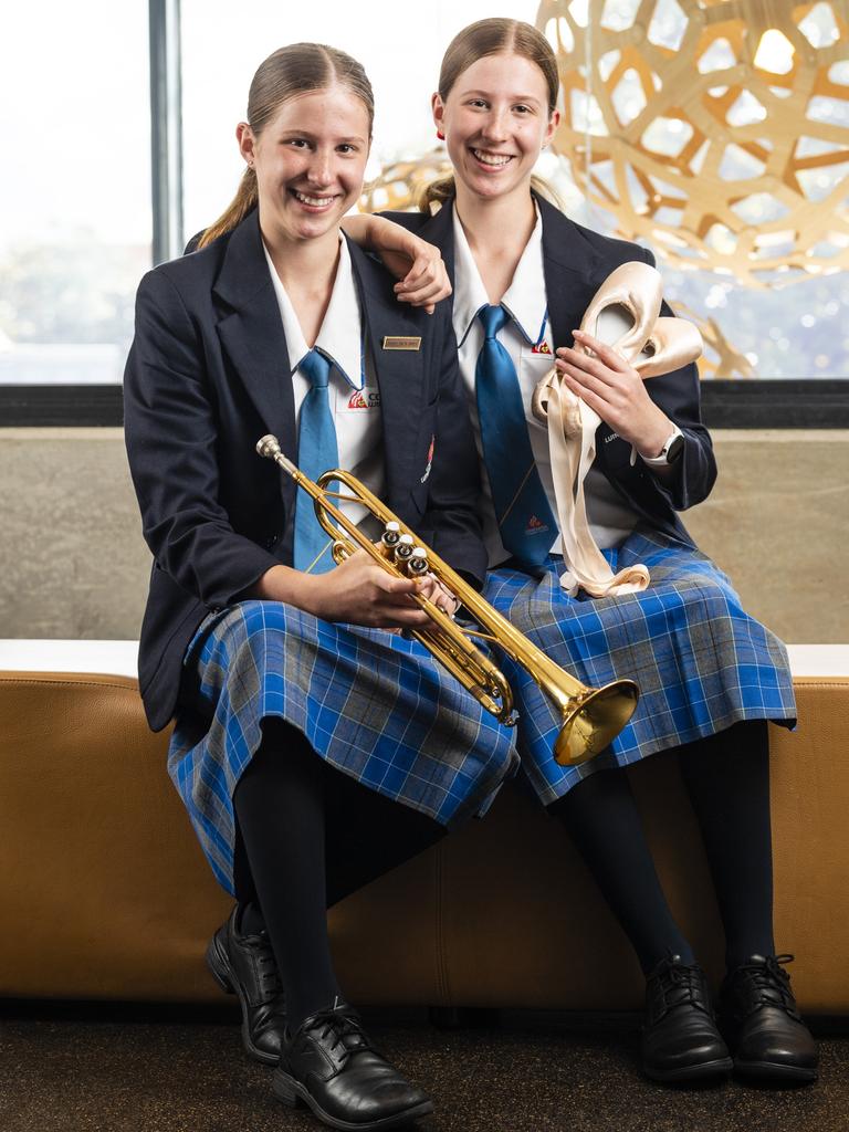 Zoe (left) and Lily Pietsch. Picture: Kevin Farmer