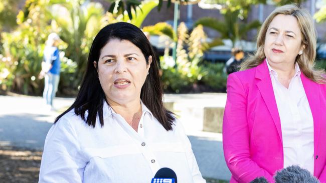 Education Minister Grace Grace and Premier Annastacia Palaszczuk. Picture: Richard Walker