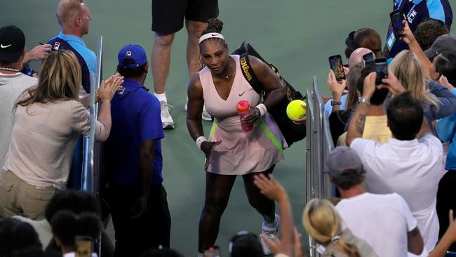 Serena couldn’t get off the court fast enough. (Photo by Dylan Buell/Getty Images)