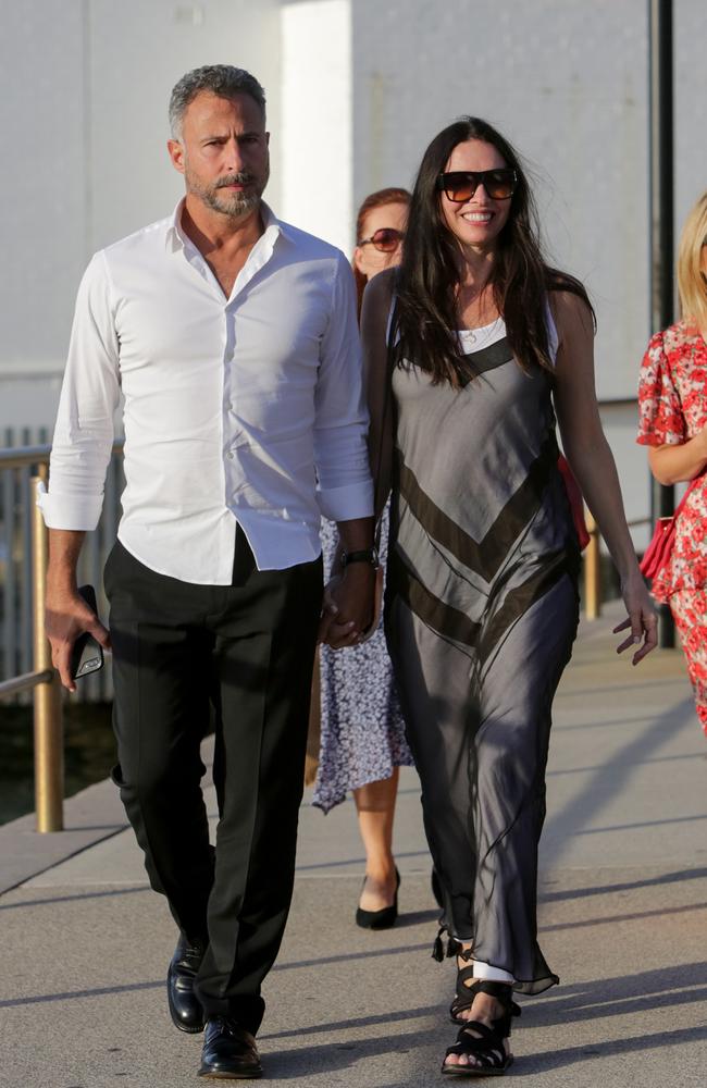 Erica Packer was beaming as she left Catalina restaurant in Rose Bay with boyfriend Enrique Martinez Celaya. Picture: Liam Driver