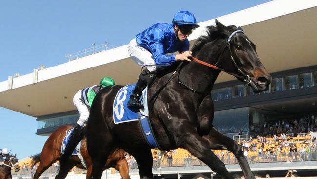 Godolphin’s star colt Ghisoni will contest the Dane Ripper Stakes on Stradbroke Day. Picture: Grant Peters