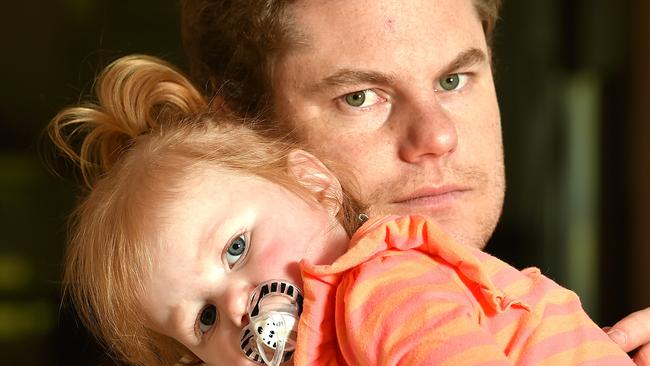 Gary Dehaas with his daughter, Kira. Picture: Andrew Batsch