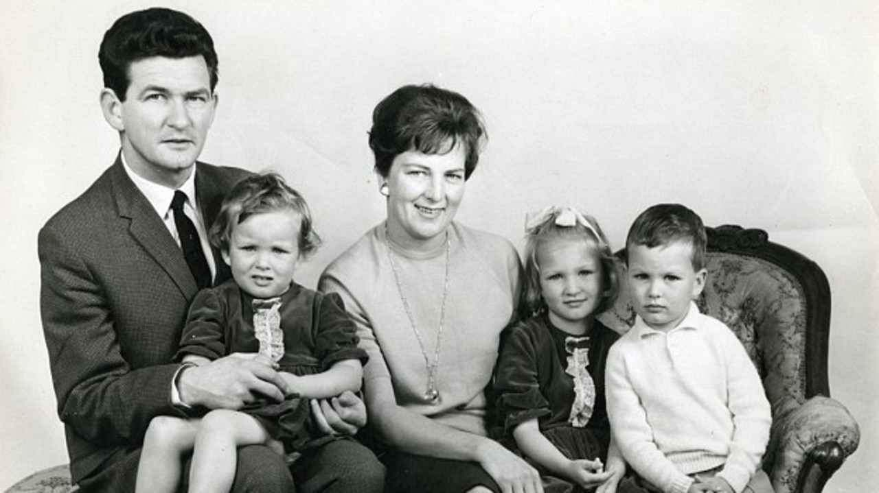 Bob Hawke and Hazel with their young children.