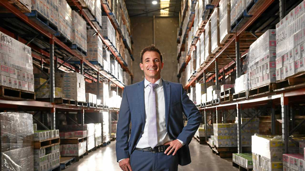 GLOBAL AMBITIONS: Trisco Foods chief executive officer Mike Tristram in their Carole Park warehouse. Picture: Rob Williams