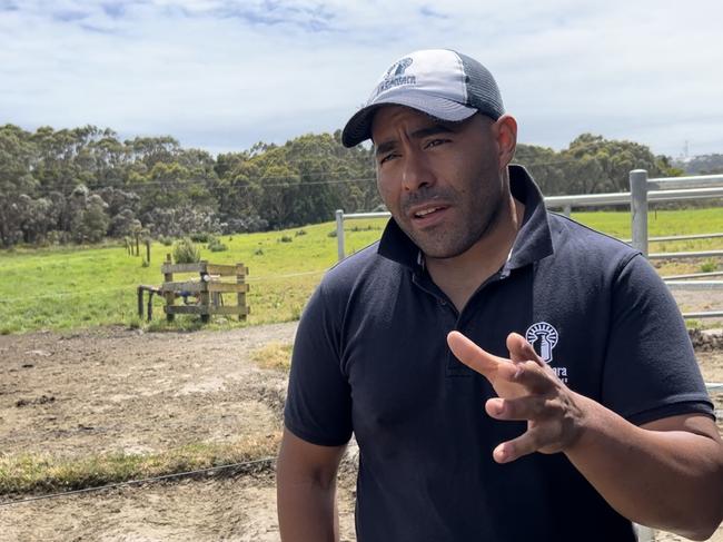 Genaro Velasquez at La Cantara Dairy, Smithton. Picture: Philip Young