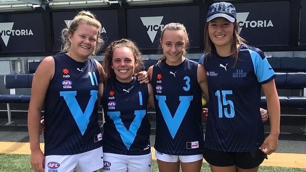 Rylie Wilcox (third from left) representing Vic Metro. Picture: Northern Knights Instagram