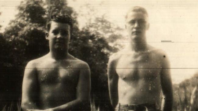 Hansen, left, and his mate of 70 years Clive Briggs.