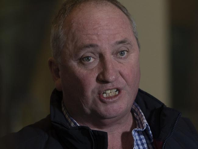 CANBERRA, AUSTRALIA - NCA NewsWire Photos May 31 2022: Former leader of the National Party, Barnaby Joyce talks to the media at Parliament House. Picture:NCA NewsWire / Andrew Taylor