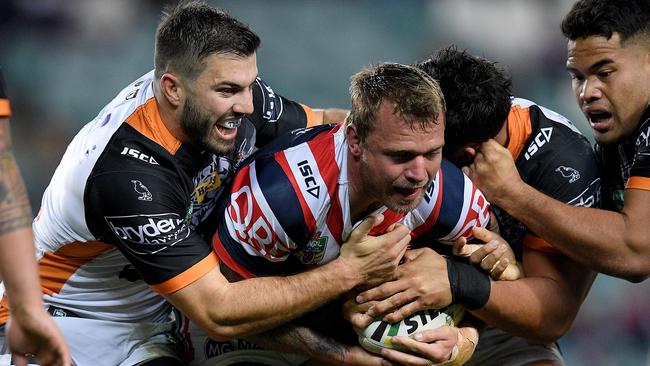 Look away Wests Tigers fans. Picture: AAP Image/Dan Himbrechts