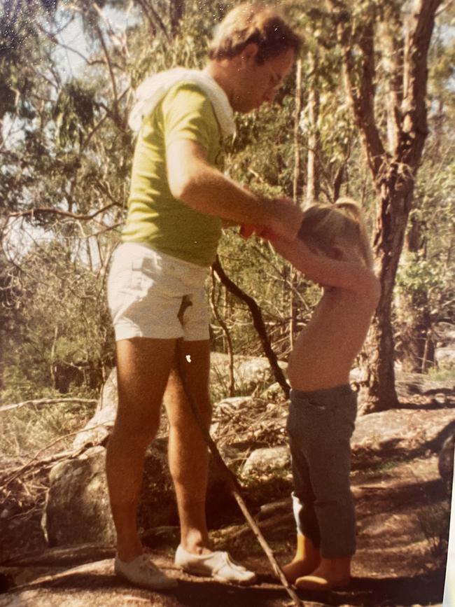 Old photos of Ali Clarke with stepdad in Brisbane. Picture: Supplied