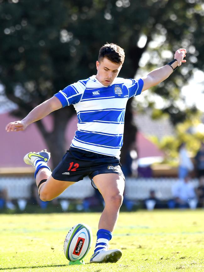 Nudgee College player Jye Gray GPS first XV Rugby union game between The Southport School v Nudgee College. Saturday July 16, 2022. Picture, John Gass