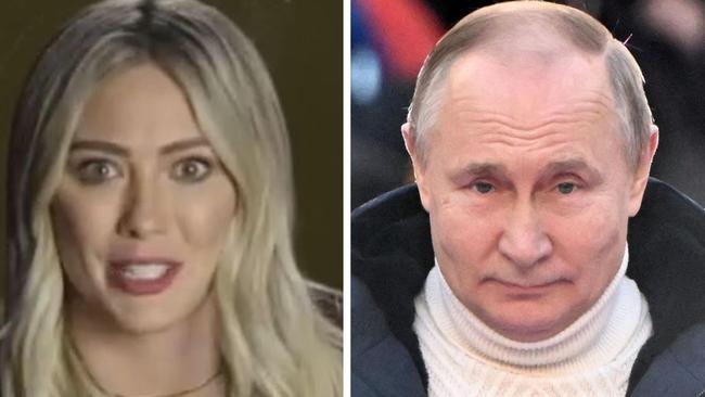 Hilary Duff and Vladimir Putin.