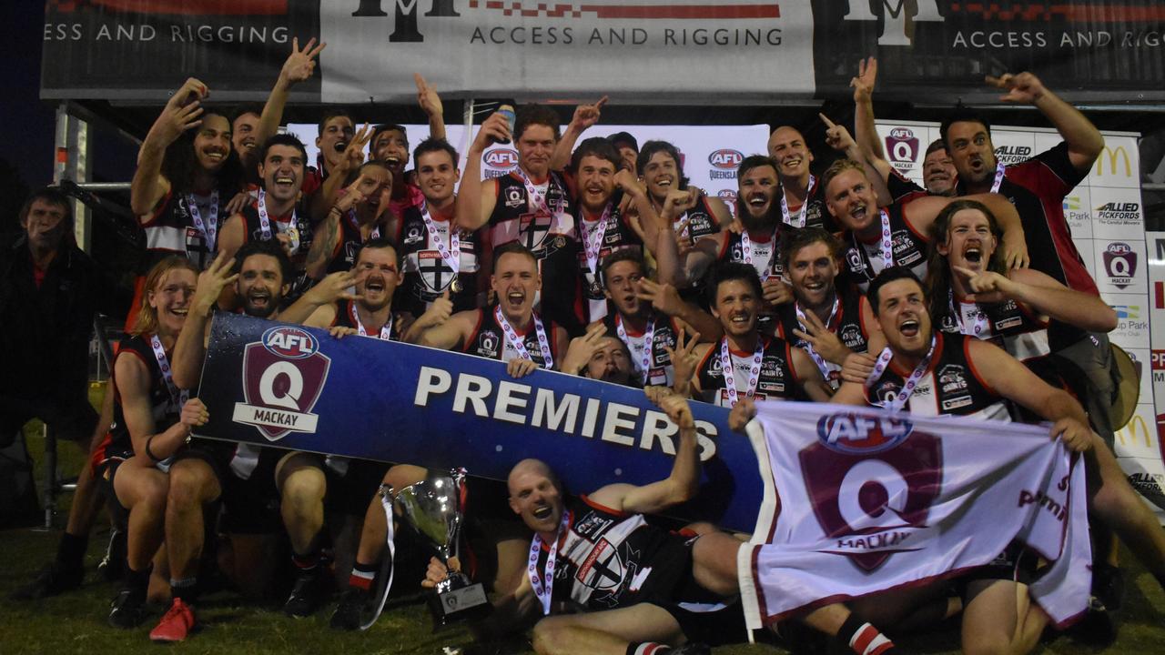 The North Mackay Saints are AFL premiers after defeating Mackay Magpies by one point, September 11, 2021. Picture: Matthew Forrest