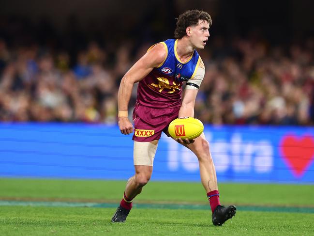 Jarrod Berry will miss Brisbane’s battle with West Coast. Picture: Chris Hyde/AFL Photos/via Getty Images