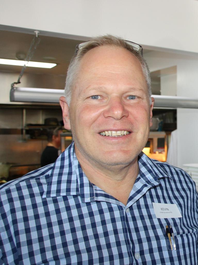 Kevin Covey of Covey & Assoc with Garry Waters of Pelican Waters Development at the Henzells Pelican Waters Foundation's lunch to thank the sponsors for their continued support in 2018. Held at Alfie's Moo Char Bar & Grill in Bulcock Beach.