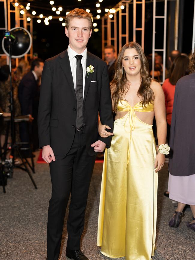 Thomas McClintock and Ella Strangman at the St Hilda year 12 formal. Photo: Celeste Humphrey