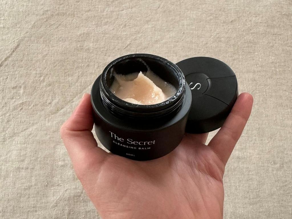 We try The Cleansing Balm from The Secret Skincare. Picture: Supplied/Marina Tatas