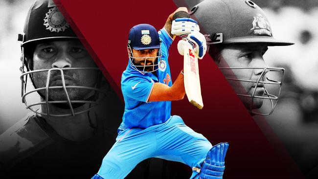 Virat Kohli sits fourth on ODI cricket’s century maker’s list.