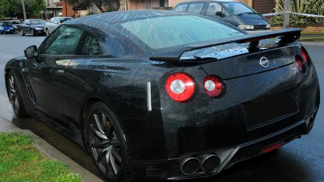 The Black Nissan Skyline driven to the scene by the victim.