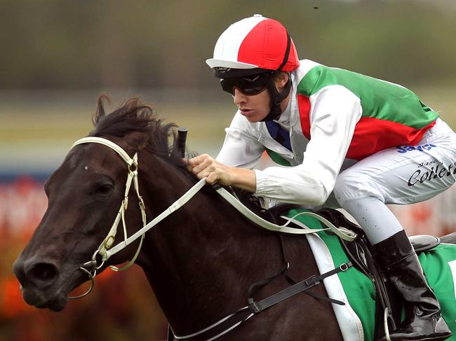 Daily Telegraph. Rosehill Racecourse today. Race 5. Won by My Sabeel. Jockey is Jason Collett.