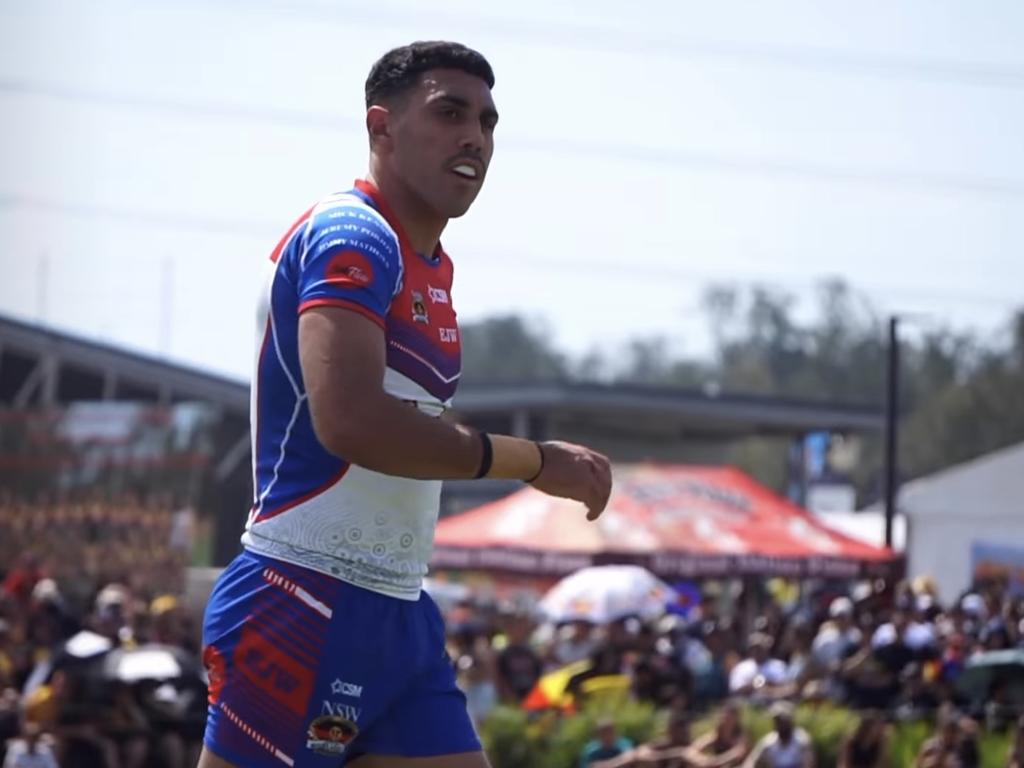 Tyrell Sloan played for the Newcastle Yowies at the Koori Knockout.