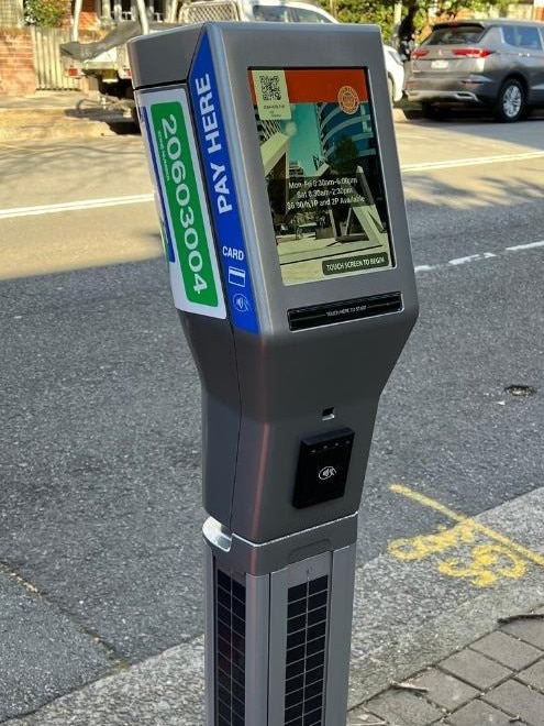 One of the council’s solar-powered parking machines.