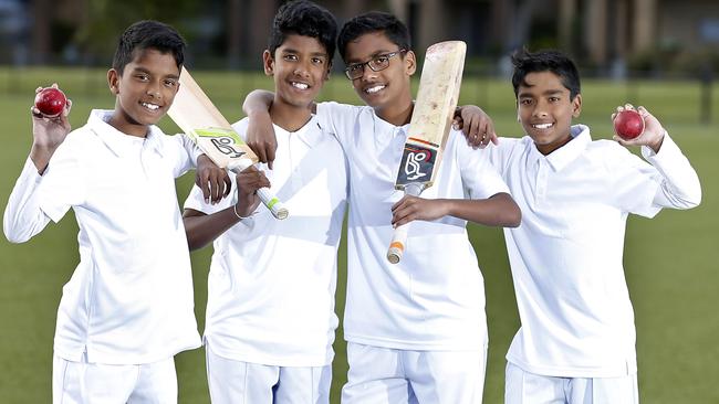 Hallam Kalora Park's awesome foursome; Ryan, Kevin, Brian and Dylan Ranaweera. Picture: David Caird