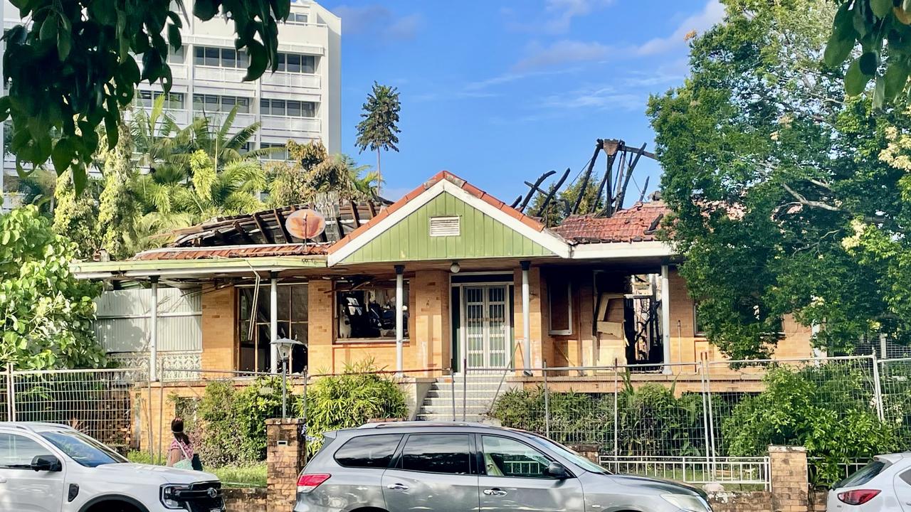 The roof of the building has fully collapsed. Picture: Peter Carruthers