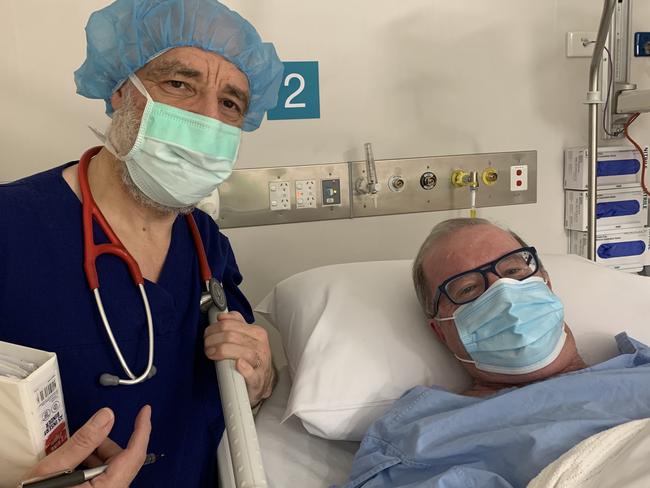 Cardiologist Dr Michael Rowe with patient Joseph Bonnici.