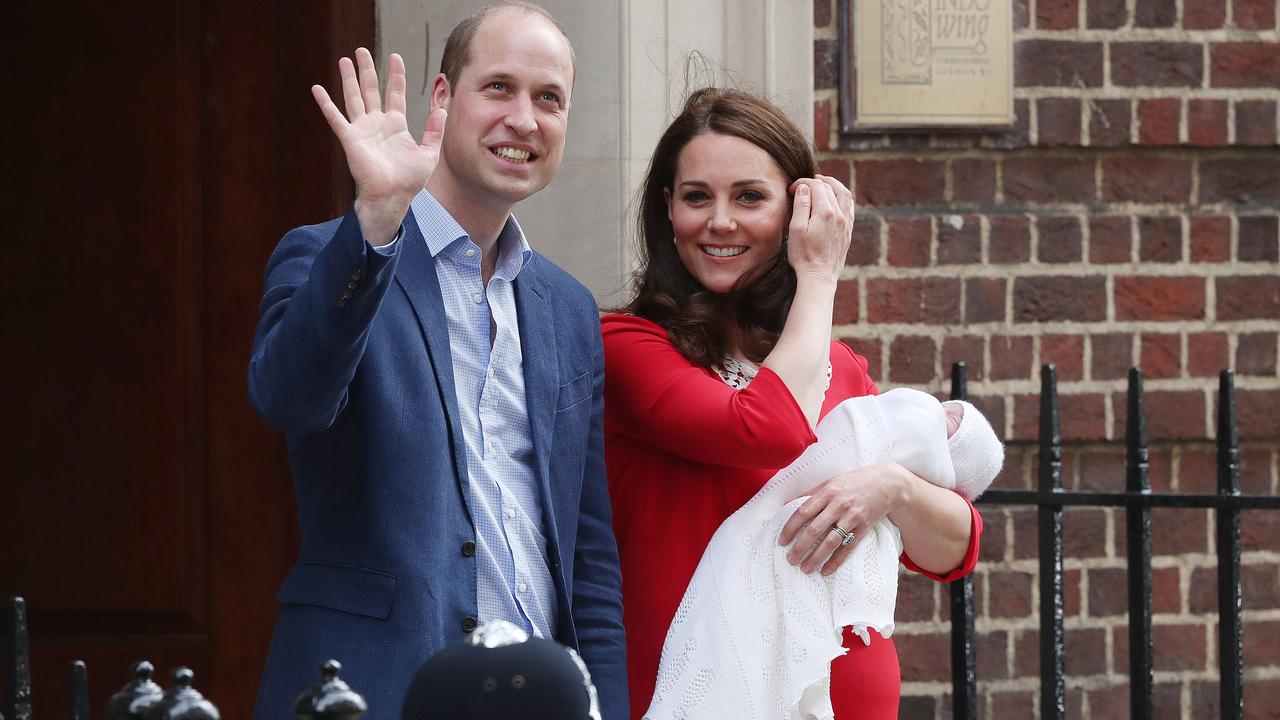 Prince William Duke of Cambridge & Catherine Duchess of Cambridge leave St Mary's Hospital with their new baby boy, Lindo Wing, London. 23 Apr 2018 Pictured: Prince William Duke of Cambridge, Catherine Duchess of Cambridge. Photo credit: MEGA  TheMegaAgency.com +1 888 505 6342