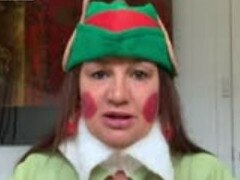 Jacqui Lambie, dressed as a Christmas elf, says people should wear face masks but they shouldn't be mandatory. Picture: Today