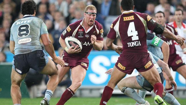 Michael Crocker in action for Queensland in a State of Origin Game.