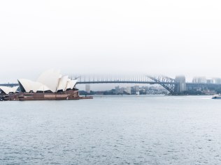 Sydney, Australia, NewsWire, Sunday, 26 June 2022.
The Opera House & Harbour Bridge from Mrs Macquarie's Chair lookout.  Sydney could experience a month's worth of rainfall in just one day, as a multi-day deluge hits the New South Wales east coast.

Picture: NCA NewsWire / Monique Harmer