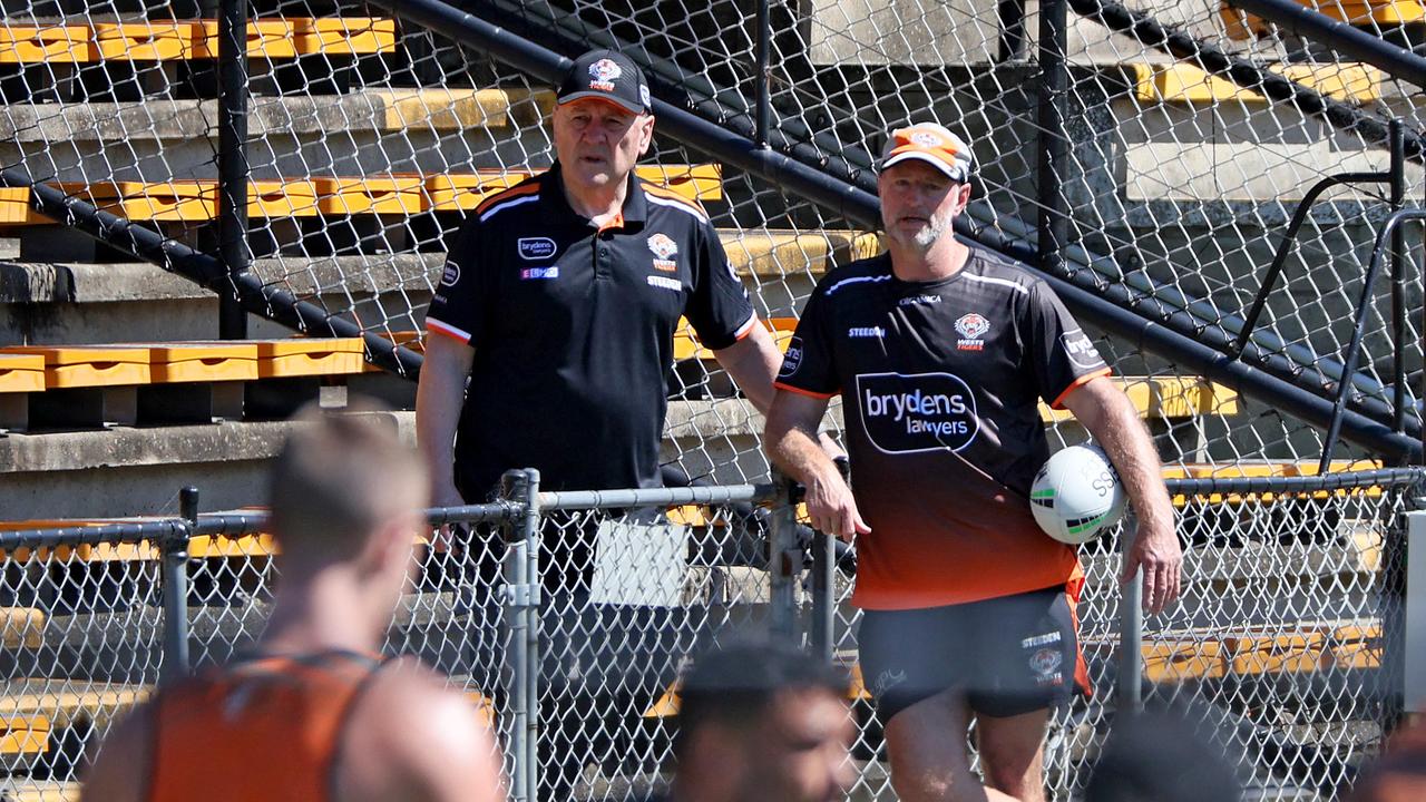 Hastings wants to show loyalty to coach Michael Maguire (R). Picture: Toby Zerna