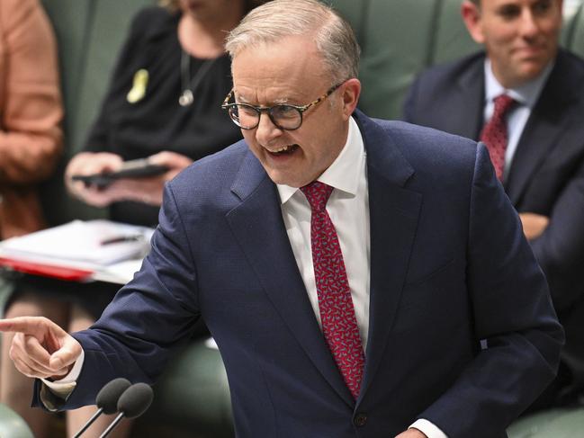 CANBERRA, AUSTRALIA, NewsWire Photos. FEBRUARY 7, 2024: Prime Minister Anthony Albanese during Question Time at Parliament House in Canberra. Picture: NCA NewsWire / Martin Ollman