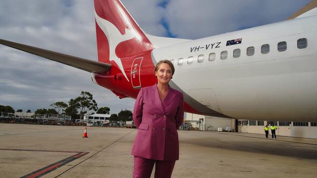 Qantas chief executive Vanessa Hudson in Melbourne. Picture: NewsWire/Luis Enrique Ascui