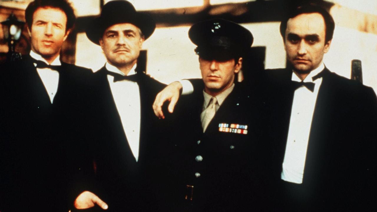 Al Pacino, Marlon Brando, James Caan and John Cazale in The Godfather.