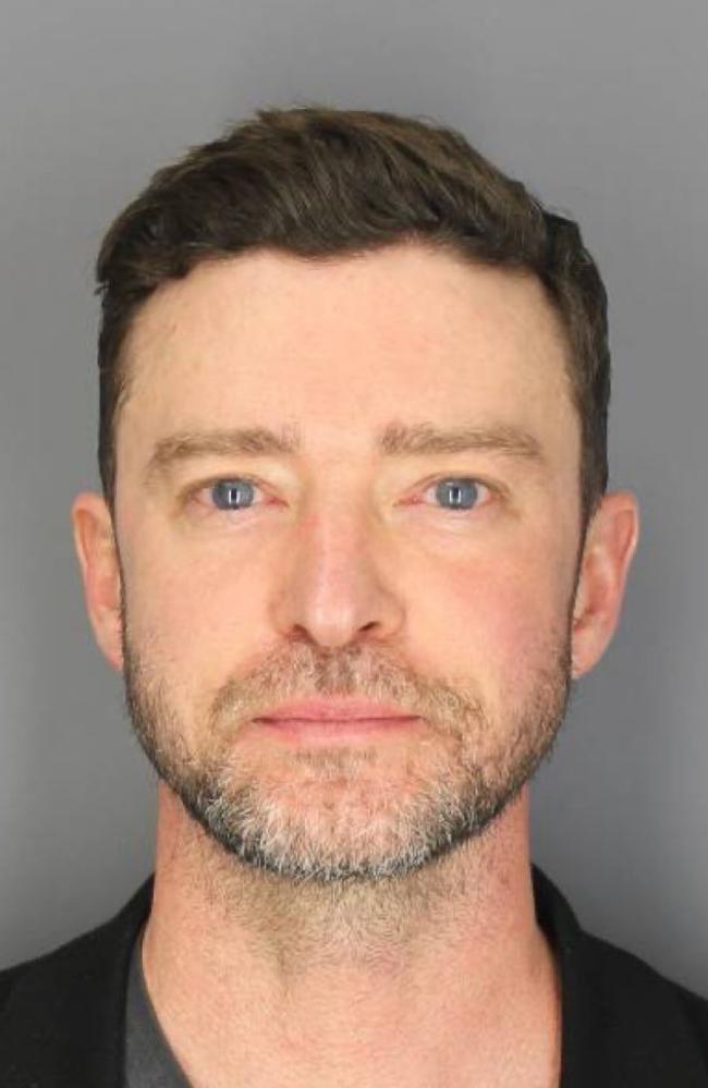 Justin Timberlake’s mugshot has been released. Picture: Sag Harbor PD