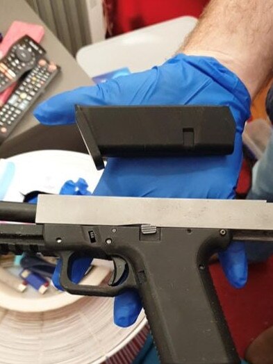 The 3D printed gun found by police.