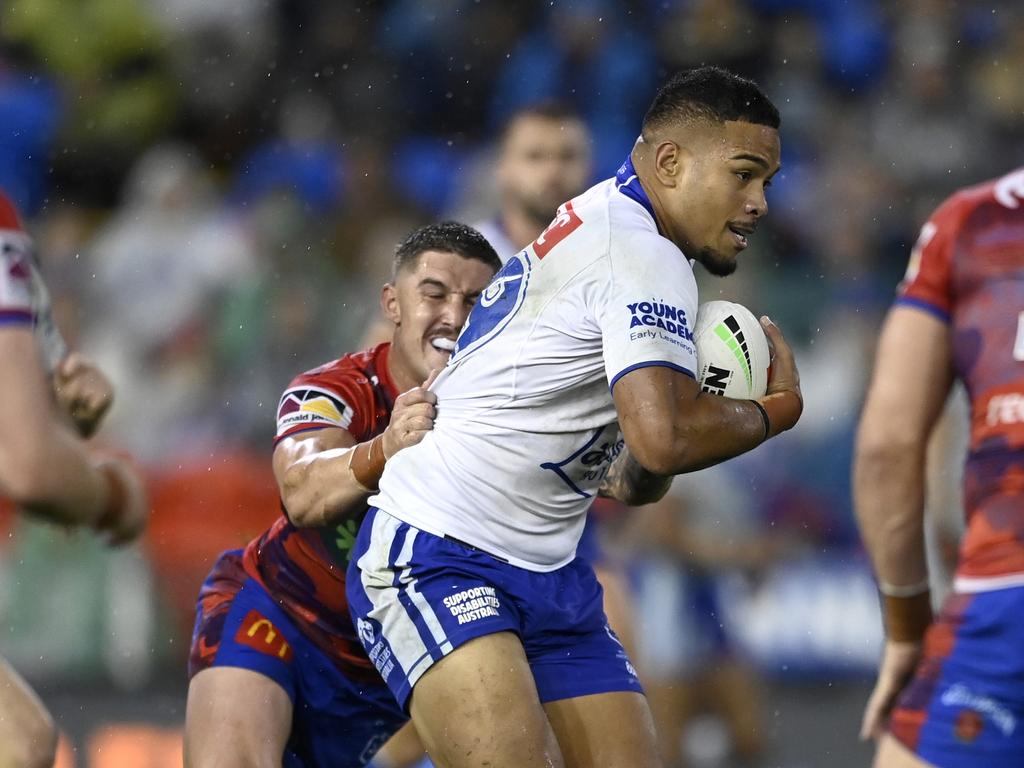 Canterbury prop Lipoi Hopoi made his NRL debut against Newcastle in round 13. Picture: NRL Images