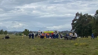 The scene of the Luskintyre plane crash on October 17, 2022. Picture: NSW Ambulance.