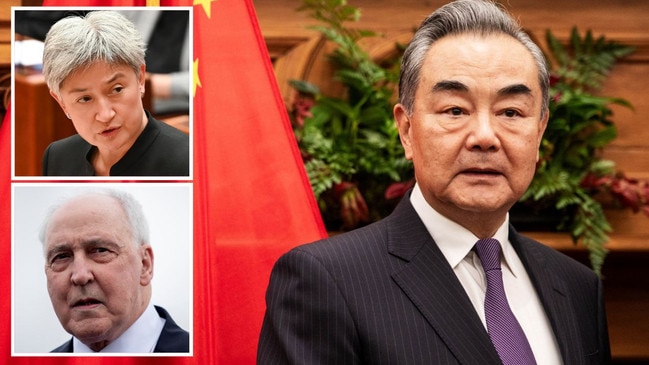 Clockwise from left: Foreign Minister Penny Wong, Chinese Foreign Minister Wang Yi, and former prime minister Paul Keating. Picture: Getty Images / NCA NewsWire / Martin Ollman