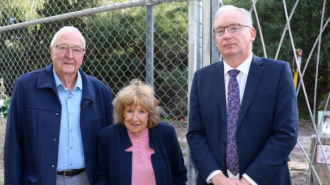 Natalie Russell's parents Carmel and Brian Russell and her former partner Liberal Democratic MP David Limbrick want action to ensure Paul Denyer is never released. Picture: supplied