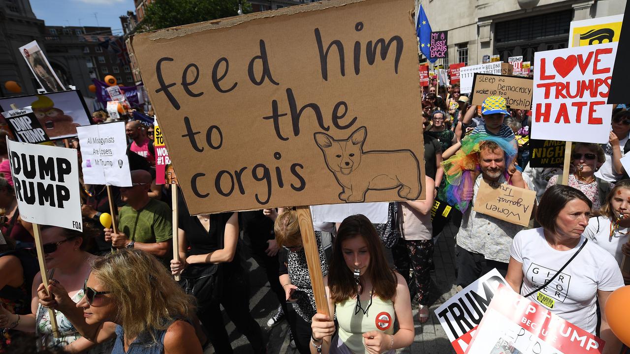 Some of the protesters in London. Picture: Getty