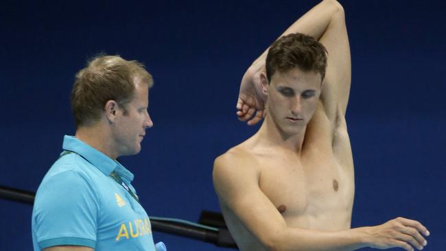 Cameron McEvoy on pool deck in Rio. Picture: Cameron Tandy